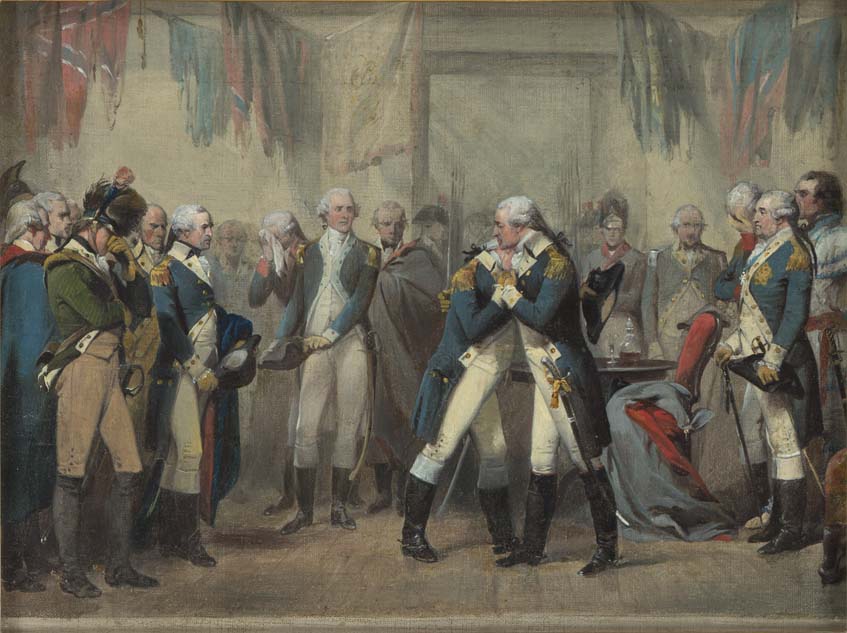 Painting titled Washington's Farewell by Alonzo Chappel, 1865.